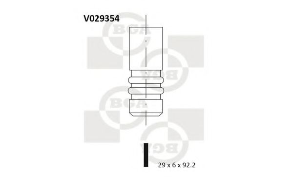 BGA V029354 Выпускной клапан для CHEVROLET EPICA (Шевроле Эпиcа) BGA V029354 Выпускной клапан для CHEVROLET EPICA (Шевроле Эпиcа)