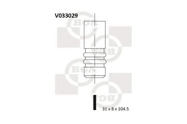 BGA V033029 Выпускной клапан для VOLKSWAGEN LT 28-35 I (Фольксваген Лт 28-35 и) BGA V033029 Выпускной клапан для VOLKSWAGEN LT 28-35 I (Фольксваген Лт 28-35 и)