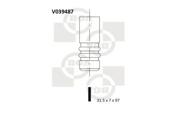 BGA V039487 Выпускной клапан для VOLKSWAGEN SHARAN (Фольксваген Шаран) BGA V039487 Выпускной клапан для VOLKSWAGEN SHARAN (Фольксваген Шаран)