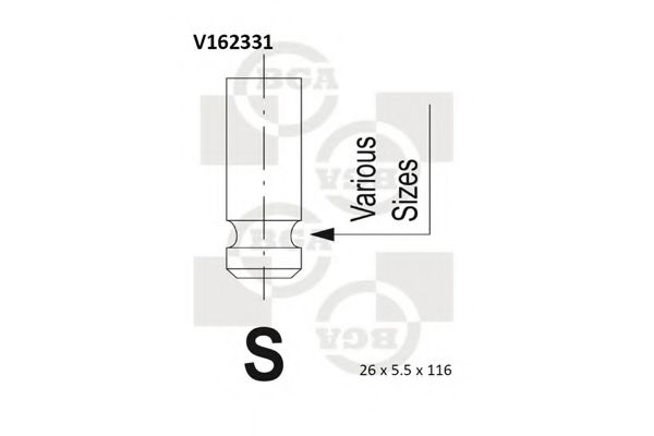 BGA V162331 Выпускной клапан для HONDA BALLADE VI (Хонда Балладэ vи) BGA V162331 Выпускной клапан для HONDA BALLADE VI (Хонда Балладэ vи)