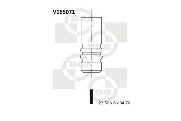 BGA V165071 Выпускной клапан для FIAT STILO (Фиат Стило) BGA V165071 Выпускной клапан для FIAT STILO (Фиат Стило)