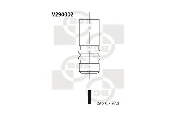 BGA V290002 Впускной клапан для SAAB 9-3 (Сааб 9-3) BGA V290002 Впускной клапан для SAAB 9-3 (Сааб 9-3)