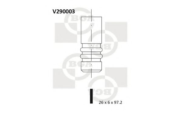 BGA V290003 Выпускной клапан для SAAB 9-3 (Сааб 9-3) BGA V290003 Выпускной клапан для SAAB 9-3 (Сааб 9-3)