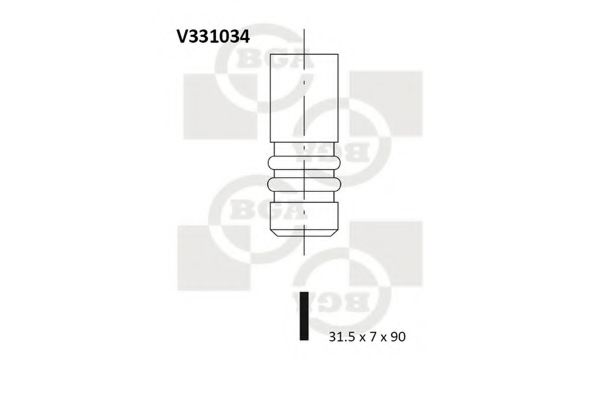 BGA V331034 Выпускной клапан для VOLKSWAGEN SHARAN (Фольксваген Шаран) BGA V331034 Выпускной клапан для VOLKSWAGEN SHARAN (Фольксваген Шаран)