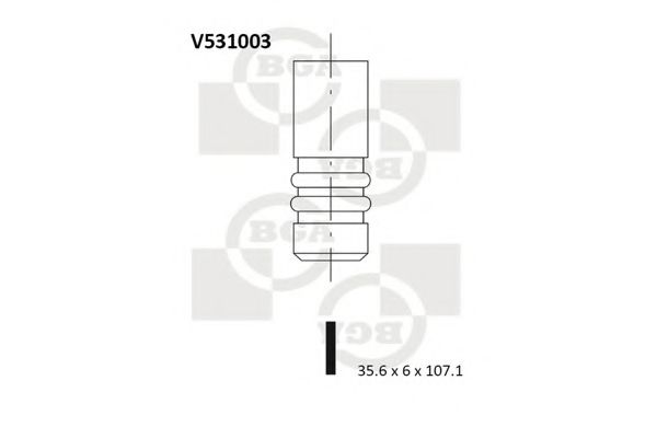 BGA V531003 Впускной клапан для PEUGEOT 307 (Пежо 307) BGA V531003 Впускной клапан для PEUGEOT 307 (Пежо 307)