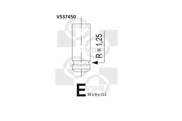 BGA V537450 Выпускной клапан для PEUGEOT 309 II (Пежо 309 2) BGA V537450 Выпускной клапан для PEUGEOT 309 II (Пежо 309 2)