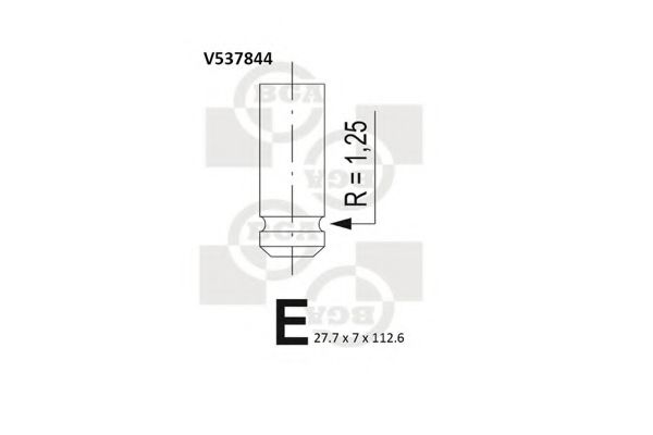 BGA V537844 Выпускной клапан для PEUGEOT 205 I (Пежо 205 и) BGA V537844 Выпускной клапан для PEUGEOT 205 I (Пежо 205 и)