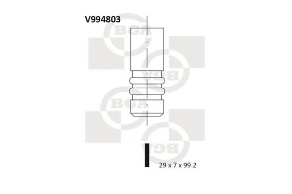 BGA V994803 Выпускной клапан для VOLKSWAGEN JETTA II (Фольксваген Жэтта 2) BGA V994803 Выпускной клапан для VOLKSWAGEN JETTA II (Фольксваген Жэтта 2)
