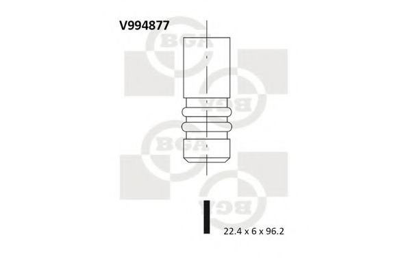 BGA V994877 Выпускной клапан для FIAT STILO (Фиат Стило) BGA V994877 Выпускной клапан для FIAT STILO (Фиат Стило)