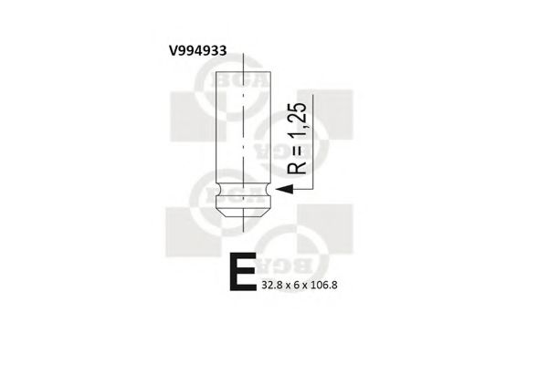 BGA V994933 Впускной клапан для RENAULT KANGOO RAPID (Рено Кангу рапид) BGA V994933 Впускной клапан для RENAULT KANGOO RAPID (Рено Кангу рапид)
