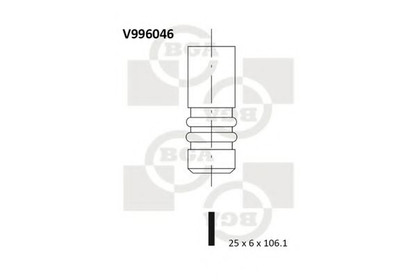 BGA V996046 Выпускной клапан для PEUGEOT (Пежо) BGA V996046 Выпускной клапан для PEUGEOT (Пежо)