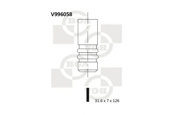 BGA V996058 Выпускной клапан для KIA CARNIVAL II (Киа Карнивал 2) BGA V996058 Выпускной клапан для KIA CARNIVAL II (Киа Карнивал 2)