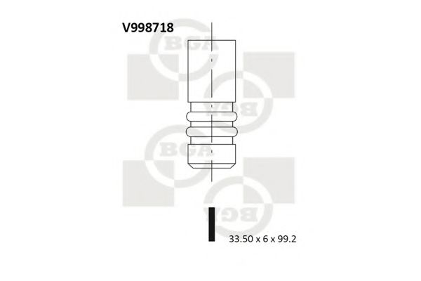 BGA V998718 Впускной клапан для VOLKSWAGEN FLIGHT (Фольксваген Флигхт) BGA V998718 Впускной клапан для VOLKSWAGEN FLIGHT (Фольксваген Флигхт)
