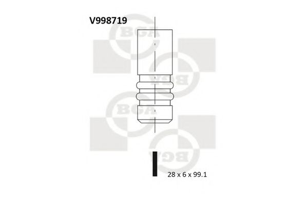 BGA V998719 Выпускной клапан для VOLKSWAGEN FLIGHT (Фольксваген Флигхт) BGA V998719 Выпускной клапан для VOLKSWAGEN FLIGHT (Фольксваген Флигхт)