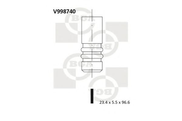 BGA V998740 Выпускной клапан для PEUGEOT (Пежо) BGA V998740 Выпускной клапан для PEUGEOT (Пежо)