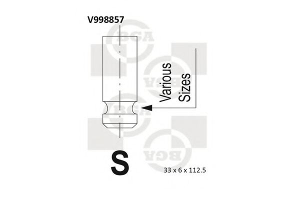 BGA V998857 Впускной клапан для MITSUBISHI ETERNA IV (Митсубиши/митсубиси Этэрна иv) BGA V998857 Впускной клапан для MITSUBISHI ETERNA IV (Митсубиши/митсубиси Этэрна иv)