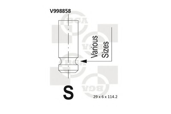 BGA V998858 Выпускной клапан для MITSUBISHI ETERNA IV (Митсубиши/митсубиси Этэрна иv) BGA V998858 Выпускной клапан для MITSUBISHI ETERNA IV (Митсубиши/митсубиси Этэрна иv)