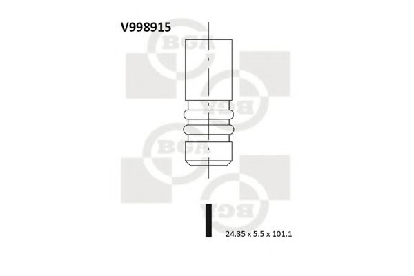 BGA V998915 Выпускной клапан для PEUGEOT 207 (Пежо 207) BGA V998915 Выпускной клапан для PEUGEOT 207 (Пежо 207)