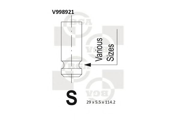BGA V998921 Выпускной клапан для HONDA ODYSSEY (Хонда Одъссэъ) BGA V998921 Выпускной клапан для HONDA ODYSSEY (Хонда Одъссэъ)