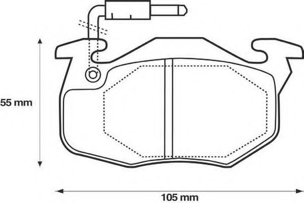 JURID 571332D Тормозные колодки для RENAULT CLIO I (Рено Cлио и) JURID 571332D Тормозные колодки для RENAULT CLIO I (Рено Cлио и)