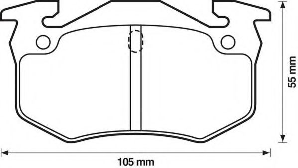 JURID 571334D Тормозные колодки для RENAULT CLIO I (Рено Cлио и) JURID 571334D Тормозные колодки для RENAULT CLIO I (Рено Cлио и)