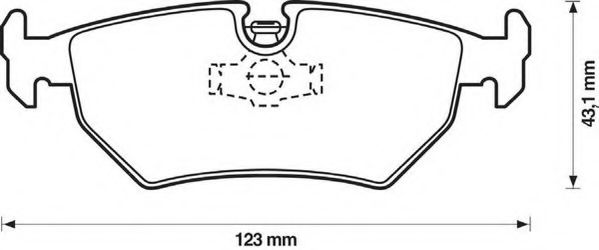 JURID 571395J-AS Тормозные колодки для JAGUAR VANDEN PLAS (Ягуар Vандэн плас) JURID 571395J-AS Тормозные колодки для JAGUAR VANDEN PLAS (Ягуар Vандэн плас)