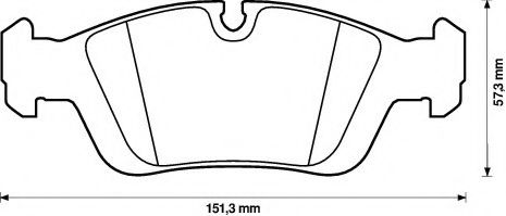 JURID 571411D Тормозные колодки для BMW Z3 (Бмв З3)