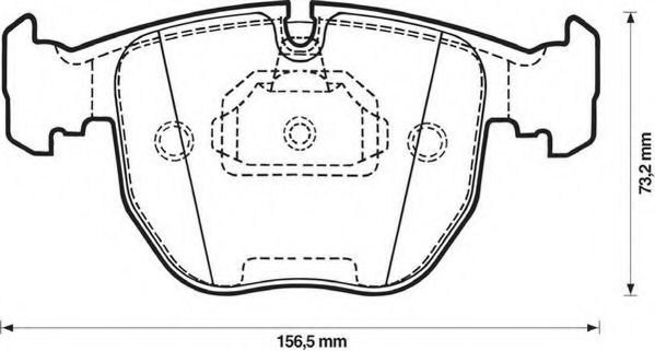 JURID 571873J-AS Тормозные колодки для BMW (Бмв) JURID 571873J-AS Тормозные колодки для BMW (Бмв)