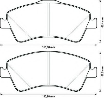 JURID 572525J-AS Комплект тормозных колодок, дисковый тормоз 