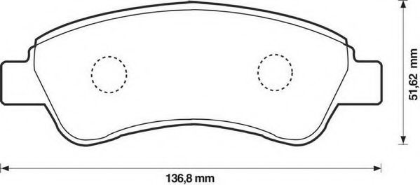 JURID 573030J-AS Тормозные колодки для PEUGEOT 207 (Пежо 207) JURID 573030J-AS Тормозные колодки для PEUGEOT 207 (Пежо 207)