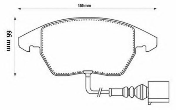 JURID 573128J-AS Тормозные колодки для AUDI TT (Ауди Тт) JURID 573128J-AS Тормозные колодки для AUDI TT (Ауди Тт)