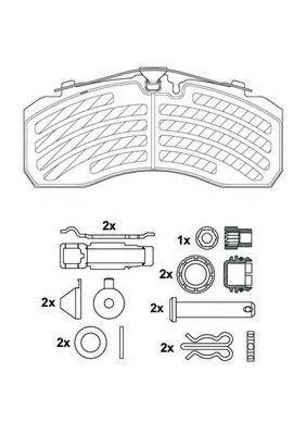 JURID 2925305390 Тормозные колодки для MERCEDES-BENZ ACTROS (Мэрcэдэс-бэнз Аcтрос) JURID 2925305390 Тормозные колодки для MERCEDES-BENZ ACTROS (Мэрcэдэс-бэнз Аcтрос)