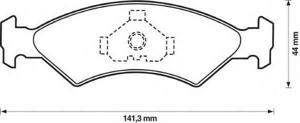 JURID 571412J Тормозные колодки для FORD FIESTA (Форд Фиэста) JURID 571412J Тормозные колодки для FORD FIESTA (Форд Фиэста)