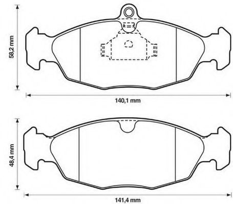 JURID 571492J Тормозные колодки для OPEL CORSA A (Опель Cорса а) JURID 571492J Тормозные колодки для OPEL CORSA A (Опель Cорса а)