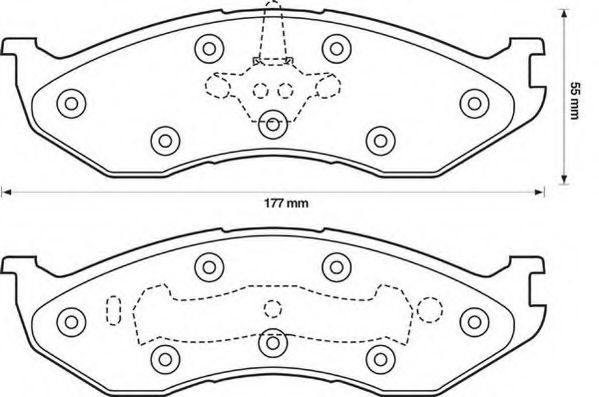 JURID 571519J Тормозные колодки для JEEP CHEROKEE (Джип Чироки) JURID 571519J Тормозные колодки для JEEP CHEROKEE (Джип Чироки)