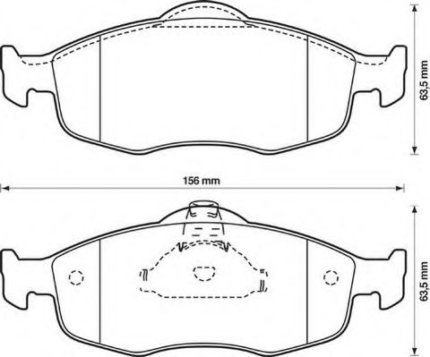 JURID 571832J Тормозные колодки для FORD MONDEO (Форд Мондэо) JURID 571832J Тормозные колодки для FORD MONDEO (Форд Мондэо)