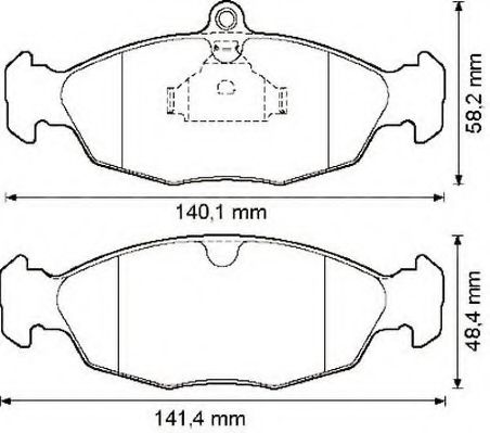 JURID 571924J Тормозные колодки для OPEL CORSA A (Опель Cорса а) JURID 571924J Тормозные колодки для OPEL CORSA A (Опель Cорса а)