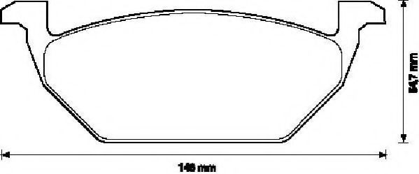 JURID 571929J Тормозные колодки для VOLKSWAGEN (Фольксваген) JURID 571929J Тормозные колодки для VOLKSWAGEN (Фольксваген)