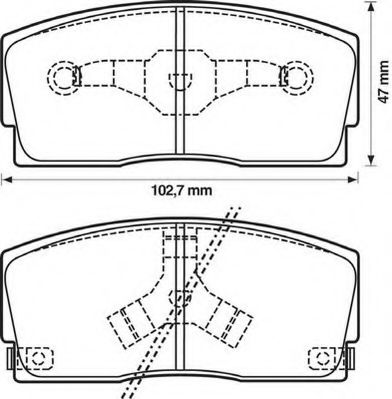 JURID 572164J Тормозные колодки для DAIHATSU CHARADE II (Дайхатсу Чарадэ 2) JURID 572164J Тормозные колодки для DAIHATSU CHARADE II (Дайхатсу Чарадэ 2)