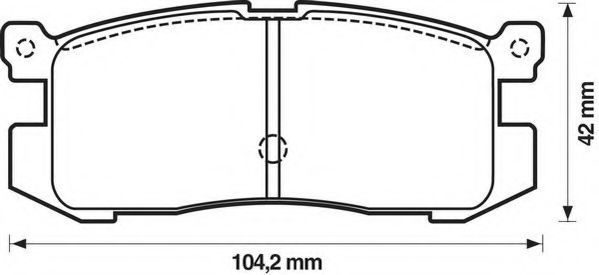 JURID 572169J Тормозные колодки для MAZDA 626 III (Мазда 626 3) JURID 572169J Тормозные колодки для MAZDA 626 III (Мазда 626 3)