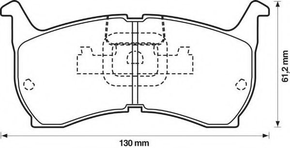 JURID 572319J Тормозные колодки для MAZDA 626 II (Мазда 626 2) JURID 572319J Тормозные колодки для MAZDA 626 II (Мазда 626 2)