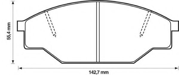 JURID 572363J Тормозные колодки для VOLKSWAGEN TARO (Фольксваген Таро) JURID 572363J Тормозные колодки для VOLKSWAGEN TARO (Фольксваген Таро)
