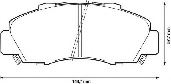 JURID 572393J Тормозные колодки для HONDA PRELUDE III (Хонда Прэлудэ 3) JURID 572393J Тормозные колодки для HONDA PRELUDE III (Хонда Прэлудэ 3)