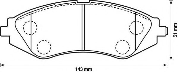 JURID 572403J Тормозные колодки для DAEWOO (Дэу) JURID 572403J Тормозные колодки для DAEWOO (Дэу)
