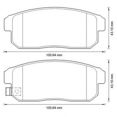 JURID 572592J Комплект тормозных колодок, дисковый тормоз 