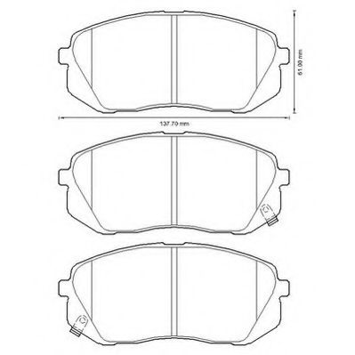 JURID 572612J Комплект тормозных колодок, дисковый тормоз 