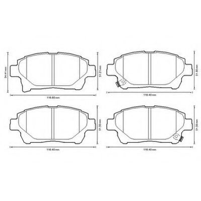 JURID 572618J Комплект тормозных колодок, дисковый тормоз 
