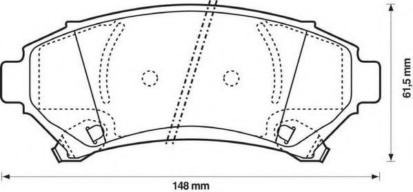 JURID 573063J Тормозные колодки для CADILLAC SEVILLE (Кадилак Сэvиллэ) JURID 573063J Тормозные колодки для CADILLAC SEVILLE (Кадилак Сэvиллэ)