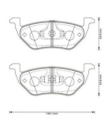 JURID 573365J Комплект тормозных колодок, дисковый тормоз 
