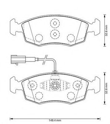 JURID 573367J Тормозные колодки для FIAT 500 C (Фиат 500 c) JURID 573367J Тормозные колодки для FIAT 500 C (Фиат 500 c)